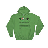 Alotofit 100% Black Red Hooded Sweatshirt w/ outside label