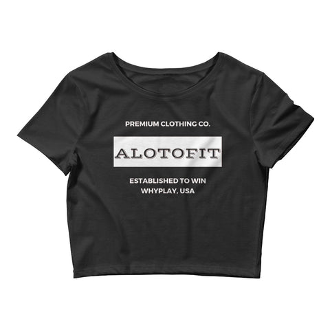 Alotofit Premium Clothing White Women’s Crop Tee