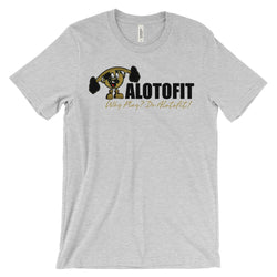 Alotofit Musxcle Up Black/MetallicGold Logo Unisex short sleeve t-shirt