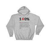 Alotofit 100% Black Red Hooded Sweatshirt w/ outside label