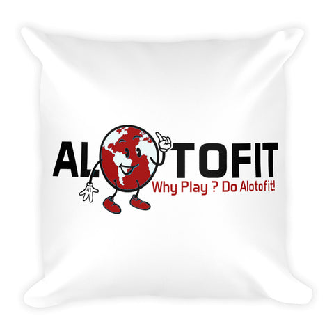 Alotofit Globeman Black/Red/White Logo Square Pillow