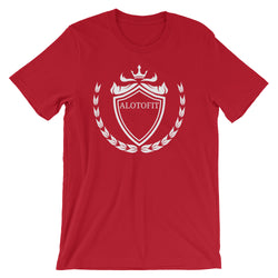 Alotofit Luxury White Logo Short-Sleeve Unisex T-Shirt w/ outside label