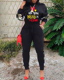 Need Is Love Embroidery Camouflage Black (Set)