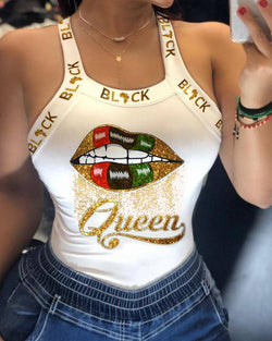 Black Queen U-Neck Tank