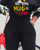Need Is Love Embroidery Camouflage Black (Set)