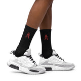 Alotofit Royal A Red Embroidered Logo Socks