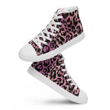 Alotofit Tropical Cheetah Print high top canvas shoes