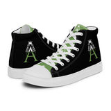 Alotofit Royal A White/Kiwi Green Men’s high top canvas shoes