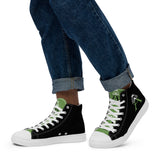 Alotofit Royal A White/Kiwi Green Men’s high top canvas shoes