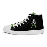 Alotofit Royal A White/Kiwi Green Men’s high top canvas shoes
