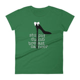 Alotofit Breast Cancer White Black Women's short sleeve t-shirt w/ outside logo