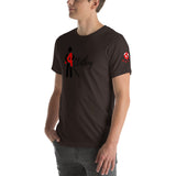 Alotofit Clothing Blk/Red Short-Sleeve Unisex T-Shirt w/ sleeve logo
