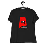 Alotofit Alabama 163 Blk/Red/Wht Women's Relaxed T-Shirt