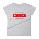 Alotofit Premium Clothing Red/White Women's short sleeve t-shirt