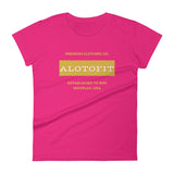 Alotofit Premium Clothing MetallicGold/White Women's short sleeve t-shirt