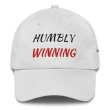 Alotofit Humbly Winning Blk/Red Cotton Dad Cap w/ side branding