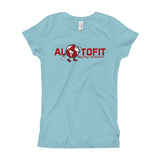 Alotofit Globeman Red/White Logo Girl's T-Shirt (XS-XL)
