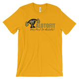 Alotofit Muscle Up MetallicGold/Black Logo Unisex short sleeve t-shirt