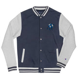 Alotofit Original Logo Blue/Wht/Blk Embroidered Champion Bomber Jacket