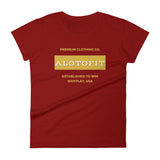Alotofit Premium Clothing MetallicGold/White Women's short sleeve t-shirt