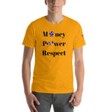 Alotofit Money, Power, Respect Blk/Blue Short-Sleeve Unisex T-Shirt