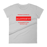 Alotofit Premium Clothing Red/White Women's short sleeve t-shirt