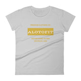 Alotofit Premium Clothing MetallicGold/White Women's short sleeve t-shirt