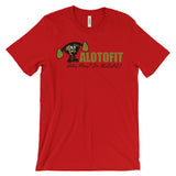 Alotofit Muscle Up MetallicGold/Black Logo Unisex short sleeve t-shirt
