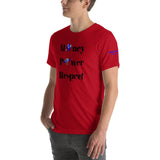 Alotofit Money, Power, Respect Blk/Blue Short-Sleeve Unisex T-Shirt
