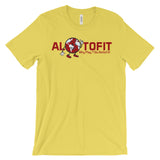 Alotofit Globeman Red & White Logo Unisex Short Sleeve T-shirt