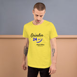 Alotofit Grindin 24/7 Blk/Blue Text Short-Sleeve Unisex T-Shirt