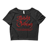 Alotofit Clothing 2 Red Logo Women’s Crop Tee