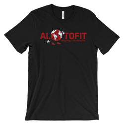 Alotofit Globeman Red & White Logo Unisex Short Sleeve T-shirt