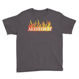 Alotofit Fire Original Logo Youth Short Sleeve T-Shirt (XS-XL)