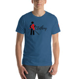 Alotofit Clothing Blk/Red Short-Sleeve Unisex T-Shirt w/ sleeve logo