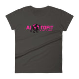Alotofit Globeman Pink & Black Logo Women's short sleeve t-shirt