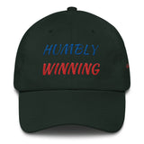 Alotofit Humbly Winning Royal/Red Cotton Dad Cap w/ side branding