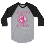 Alotofit Eightmile Giants Nation 3/4 sleeve raglan shirt w/ outside logo