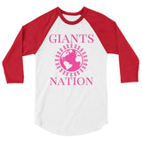 Alotofit Eightmile Giants Nation 3/4 sleeve raglan shirt w/ outside logo