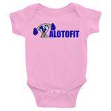 Alotofit Muscle Up Blue/White Logo Infant Bodysuit (NB-24MONTHS)