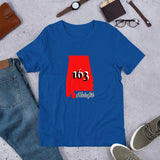 Alotofit Alabama 163 Blk/Red/Wht Short-Sleeve Unisex T-Shirt