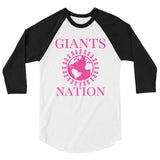 Alotofit Eightmile Giants Nation 3/4 sleeve raglan shirt w/ outside logo