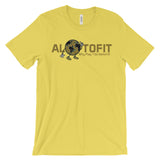 Alotofit Globeman MetallicGold/Black Logo Unisex short sleeve t-shirt