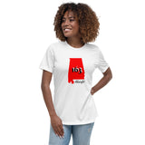 Alotofit Alabama 163 Blk/Red/Wht Women's Relaxed T-Shirt