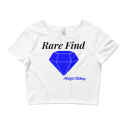 Alotofit Rare Find Blue Diamond Logo Women’s Crop Tee