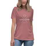 Alotofit Clothing Button White Women's Relaxed T-Shirt