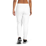 Alotofit Custom Print & Tailored All White w/ Red/Wht/blk Logo Women's Joggers