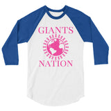 Alotofit Eightmile Giants Nation 3/4 sleeve raglan shirt w/ outside logo