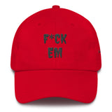 Alotofit F*CK EM Black Embroidery Cotton Dad Cap
