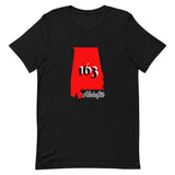 Alotofit Alabama 163 Blk/Red/Wht Short-Sleeve Unisex T-Shirt